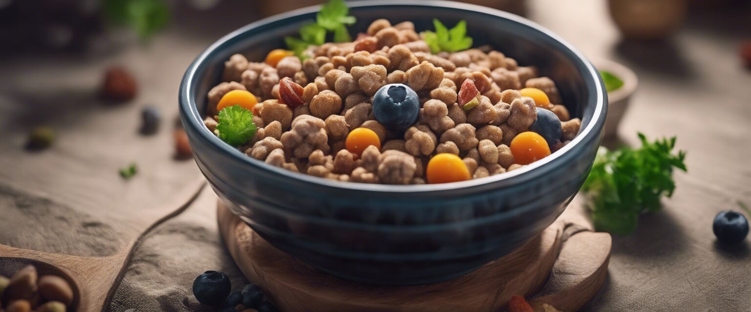 Healthy pet food selection